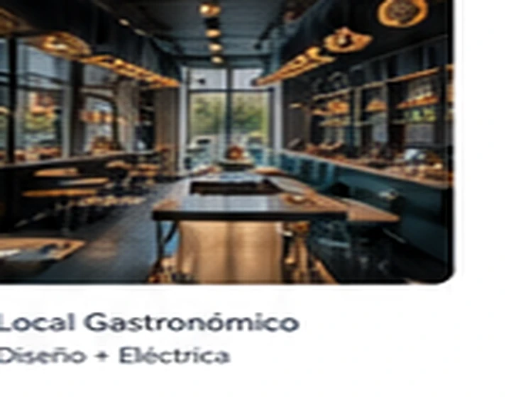Local comercial con iluminación ambiental y detalles eléctricos