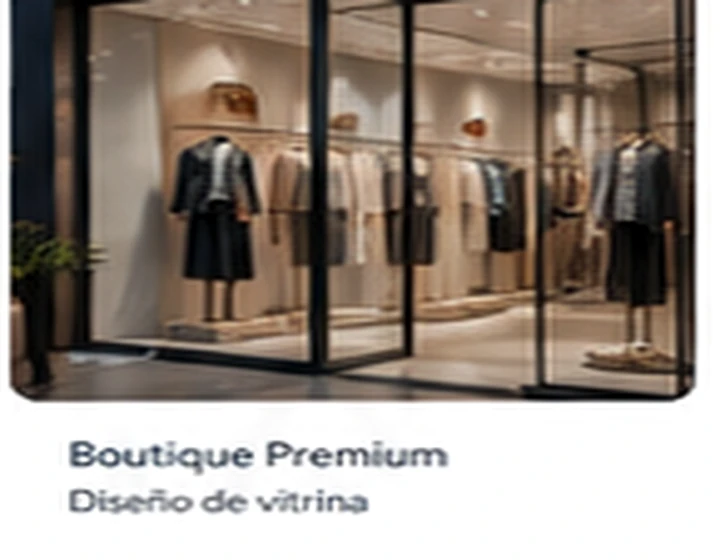 Vitrina comercial premium con iluminación cálida